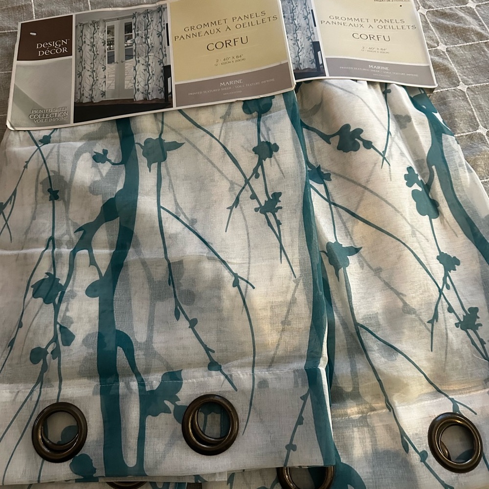 New Four Grommet Curtain Panels